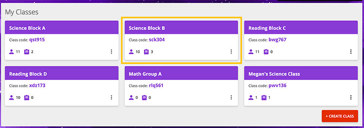 class dashboard